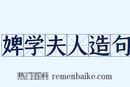 婢学夫人造句是什么意思的图片